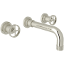 Rohl Campo 1.2 GPM Wall Mounted Widespread Bathroom Faucet Polished Nickel