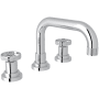 Rohl Campo 1.2 GPM Widespread Bathroom Faucet with Pop-Up Drain Assembly Polished Chrome