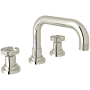 Rohl Campo 1.2 GPM Widespread Bathroom Faucet with Pop-Up Drain Assembly Polished Nickel
