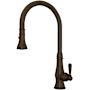 Rohl Patrizia 1.8 GPM Single Hole Pull Down Kitchen Faucet Tuscan Brass (Living Finish)