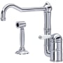 Rohl Acqui 1.5 GPM Single Hole Kitchen Faucet - Includes Side Spray Polished Chrome