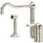 Rohl Acqui 1.5 GPM Single Hole Kitchen Faucet - Includes Side Spray Polished Nickel