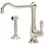 Rohl Acqui 1.5 GPM Single Hole Kitchen Faucet - Includes Side Spray Polished Nickel