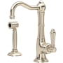 Rohl Acqui 1.5 GPM Single Hole Kitchen Faucet - Includes Side Spray Satin Nickel