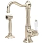 Rohl Acqui 1.5 GPM Single Hole Kitchen Faucet - Includes Side Spray Satin Nickel
