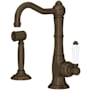 Rohl Acqui 1.5 GPM Single Hole Kitchen Faucet - Includes Side Spray Tuscan Brass (Living Finish)