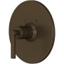 Rohl Lombardia Thermostatic Valve Trim Only with Single Lever Handle - Less Rough In Tuscan Brass