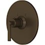 Rohl Lombardia Thermostatic Valve Trim Only with Single Lever Handle - Less Rough In Tuscan Brass (Living Finish)