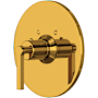 Rohl Lombardia Thermostatic Valve Trim Only with Single Lever Handle - Less Rough In Unlacquered Brass