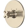 Rohl Lombardia Thermostatic Valve Trim Only with Single Cross Handle - Less Rough In Satin Nickel