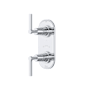 Rohl Lombardia Five Function Thermostatic Valve Trim Only with Dual Lever Handles and Integrated Diverter - Less Rough In Polished Chrome