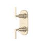 Rohl Lombardia Five Function Thermostatic Valve Trim Only with Dual Lever Handles and Integrated Diverter - Less Rough In Satin Nickel