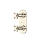 Rohl Lombardia Five Function Thermostatic Valve Trim Only with Dual Cross Handles and Integrated Diverter - Less Rough In Polished Nickel