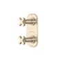 Rohl Lombardia Five Function Thermostatic Valve Trim Only with Dual Cross Handles and Integrated Diverter - Less Rough In Satin Nickel