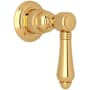 Rohl Acqui Single Handle 3 Function Diverter / Volume Control Valve Trim - Less Valve Unlacquered Brass (Living Finish)