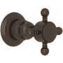 Rohl Acqui Single Handle 3 Function Diverter / Volume Control Valve Trim - Less Valve Tuscan Brass