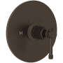 Rohl Campo Thermostatic Valve Trim Only with Single Lever Handle - Less Rough In Tuscan Brass