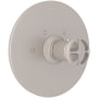 Rohl Campo Thermostatic Valve Trim Only with Single Wheel Handle - Less Rough In Satin Nickel