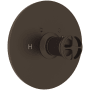 Rohl Campo Thermostatic Valve Trim Only with Single Wheel Handle - Less Rough In Tuscan Brass