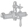 Rohl Acqui Exposed Thermostatic Valve Trim with Dual Lever Handles and Volume Control Polished Chrome