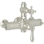 Rohl Acqui Exposed Thermostatic Valve Trim with Dual Lever Handles and Volume Control Polished Nickel