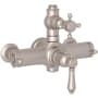 Rohl Acqui Exposed Thermostatic Valve Trim with Dual Lever Handles and Volume Control Satin Nickel