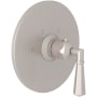 Rohl San Giovanni Thermostatic Valve Trim Only with Single Lever Handle - Less Rough In Satin Nickel