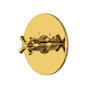 Rohl San Giovanni Thermostatic Valve Trim Only with Single Cross Handle - Less Rough In Unlacquered Brass