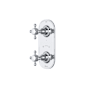 Rohl Five Function Thermostatic Valve Trim Only with Dual Cross Handles and Integrated Diverter - Less Rough In Polished Chrome
