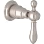 Rohl Arcana Single Handle 3 Function Diverter / Volume Control Valve Trim - Less Valve Satin Nickel