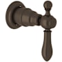Rohl Arcana Single Handle 3 Function Diverter / Volume Control Valve Trim - Less Valve Tuscan Brass (Living Finish)
