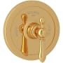 Rohl Arcana Thermostatic Valve Trim Only with Single Lever Handle - Less Rough In Italian Brass