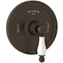 Rohl Arcana Thermostatic Valve Trim Only with Single Lever Handle - Less Rough In Tuscan Brass