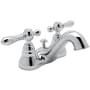 Rohl Arcana 1.2 GPM Centerset Bathroom Faucet with Pop-Up Drain Assembly and Metal Lever Handles Polished Chrome