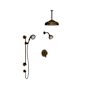 Rohl Acqui Thermostatic Shower System with Shower Head and Hand Shower Tuscan Brass (Living Finish)