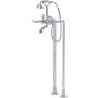 Rohl Acqui Floor Mounted Tub Filler with Built-In Diverter - Includes Hand Shower Polished Chrome