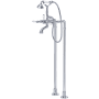 Rohl Acqui Floor Mounted Tub Filler with Built-In Diverter - Includes Hand Shower Polished Chrome