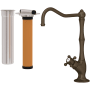 Rohl Acqui 0.5 GPM Cold Water Dispenser with Filter Tuscan Brass