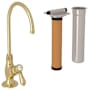Rohl San Julio 0.5 GPM Cold Water Dispenser with Filter Unlacquered Brass (Living Finish)