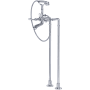 Rohl Palladian Floor Mounted Tub Filler with Built-In Diverter - Includes Hand Shower Polished Chrome