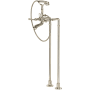 Rohl Palladian Floor Mounted Tub Filler with Built-In Diverter - Includes Hand Shower Polished Nickel