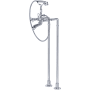Rohl Palladian Floor Mounted Tub Filler with Built-In Diverter - Includes Hand Shower Polished Chrome