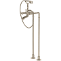 Rohl Palladian Floor Mounted Tub Filler with Built-In Diverter - Includes Hand Shower Satin Nickel
