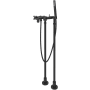 Rohl Lombardia Floor Mounted Tub Filler with Built-In Diverter - Includes Hand Shower Matte Black
