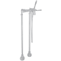 Rohl San Giovanni Floor Mounted Tub Filler with Built-In Diverter - Includes Hand Shower Polished Chrome