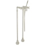 Rohl San Giovanni Floor Mounted Clawfoot Tub Filler with Built-In Diverter - Includes Hand Shower Polished Nickel