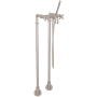 Rohl San Giovanni Floor Mounted Clawfoot Tub Filler with Built-In Diverter - Includes Hand Shower Satin Nickel
