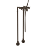 Rohl San Giovanni Floor Mounted Clawfoot Tub Filler with Built-In Diverter - Includes Hand Shower Tuscan Brass