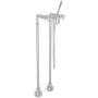 Rohl Campo Floor Mounted Tub Filler with Built-In Diverter - Includes Hand Shower Polished Chrome