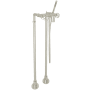 Rohl Campo Floor Mounted Tub Filler with Built-In Diverter - Includes Hand Shower Polished Nickel